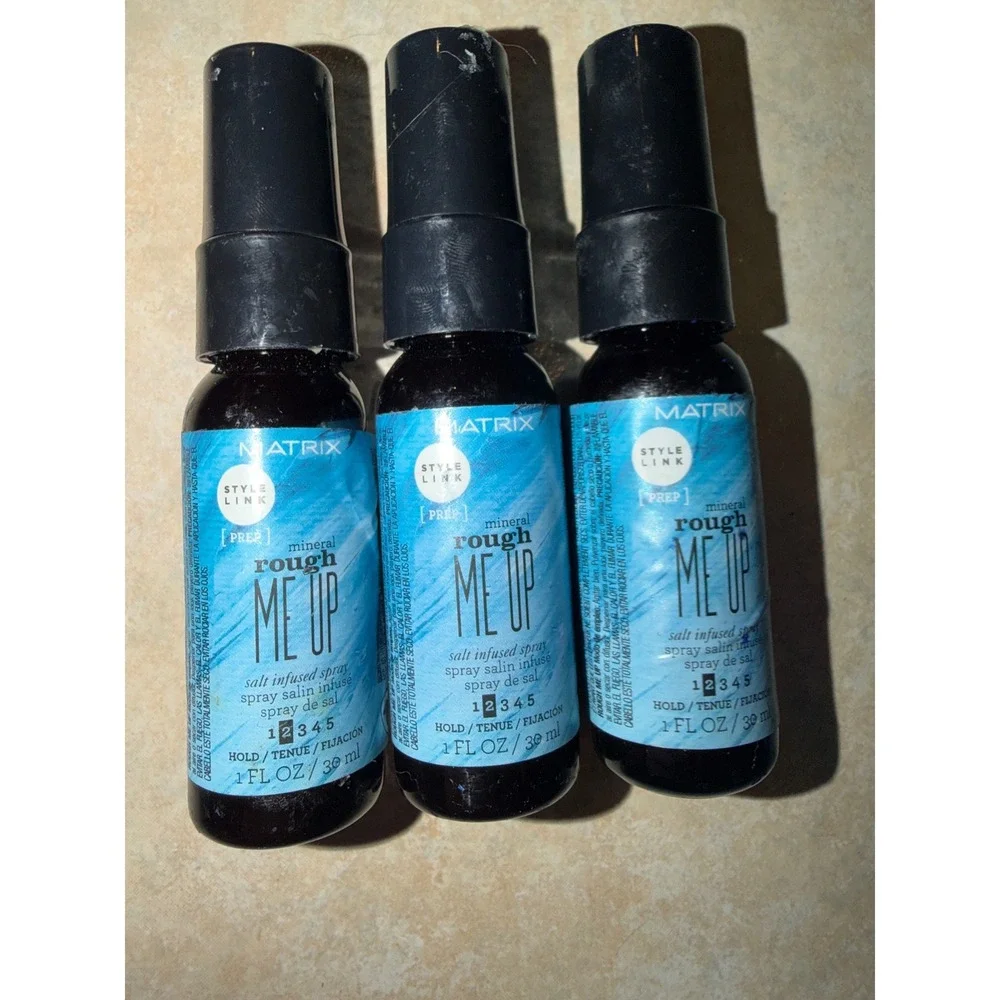 Matrix Style Link Prep Mineral Rough Me Up Salt Infused Spray Lot of 3 hair‎